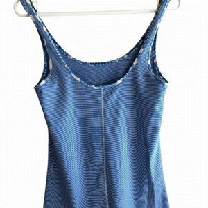 Lululemon blue & white striped tank top
